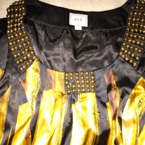 Eci Black and Gold Top